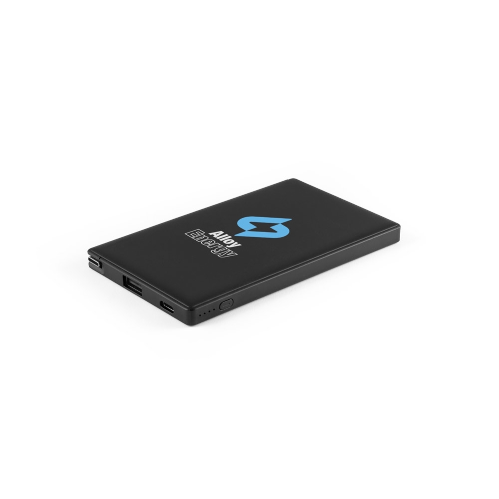 Bateria portátil em ABS 100% reciclado e bateria em lítio 4.000 mAh