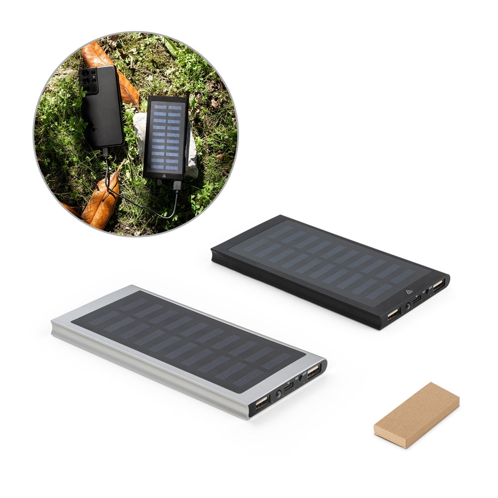 Bateria portátil em alumínio 100% reciclado 8.000 mAh