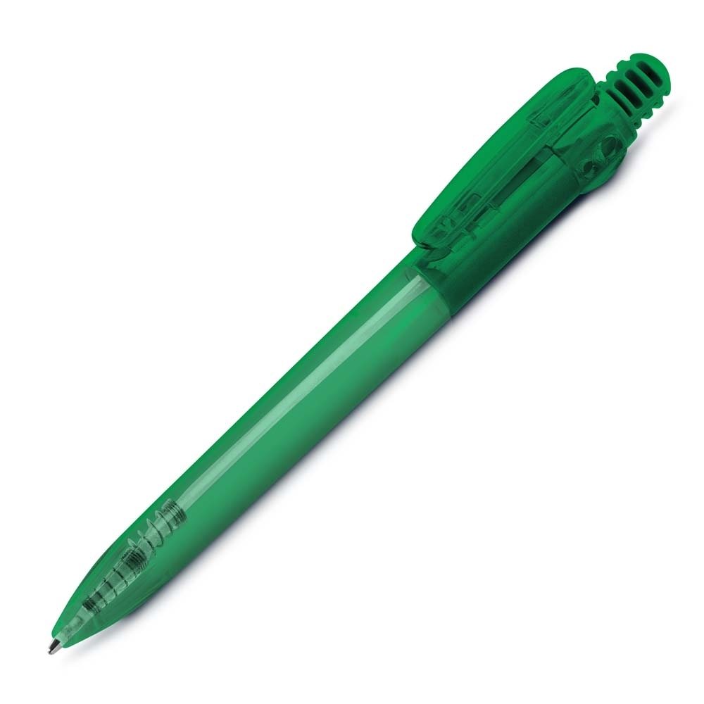 Caneta plástica translúcida