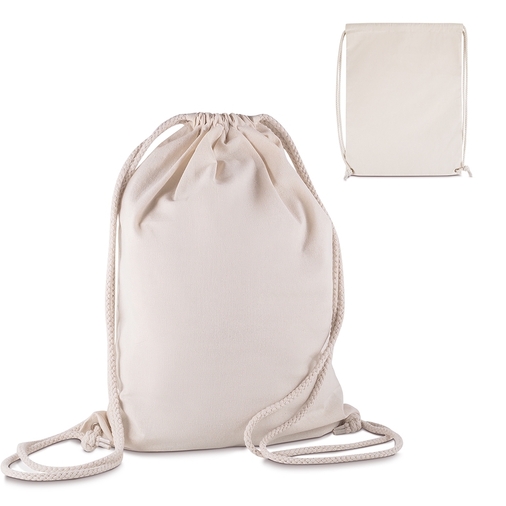 Sacola/Mochila em algodão 145g/m² (41x33cm)