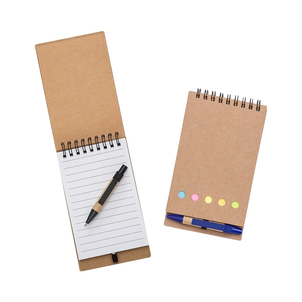 Bloco de Anotações com Caneta e Autoadesivo 10 CM X 8,5 CM