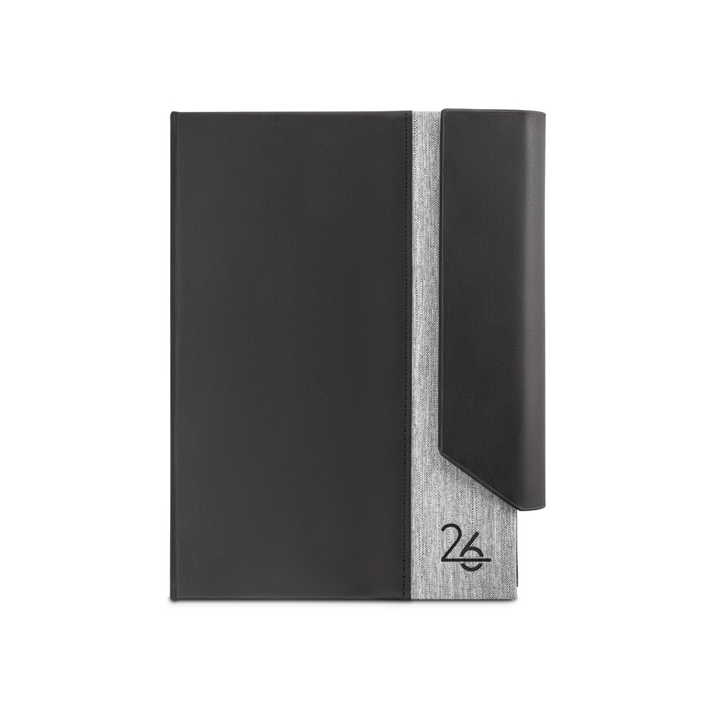 AUSTEN A5. Agenda A5 em PU (58% reciclado) e PET Reciclado (100% rPET) 300D