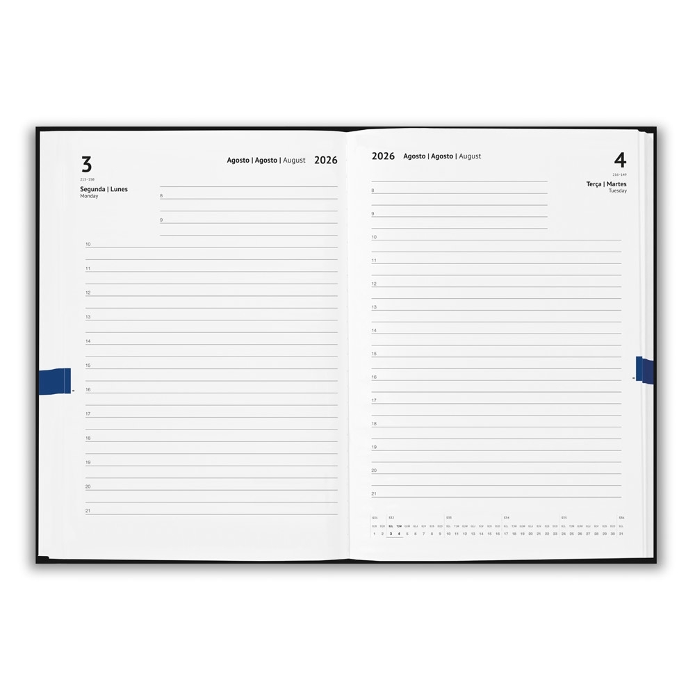 AUSTEN A5. Agenda A5 em PU (58% reciclado) e PET Reciclado (100% rPET) 300D