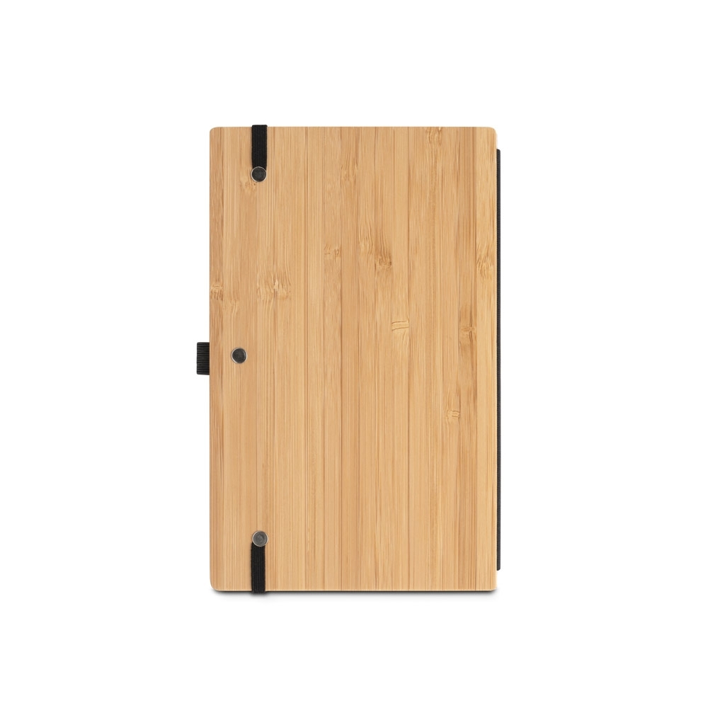 Caderno de Bolso tipo Moleskine em Placa de Bambu (9x14cm)