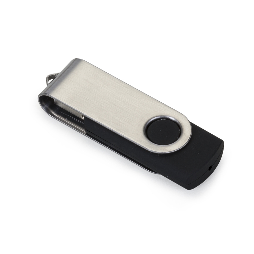 Pen Drive Giratório Metálico disponíveis: 4GB/8GB/16GB/32GB