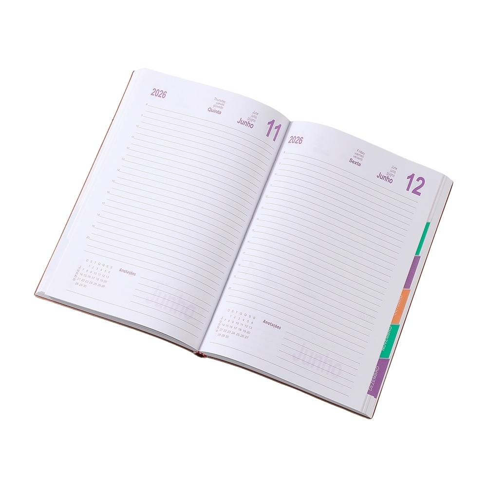 Agenda Couro Sintético 2026 20,9 x 14,5