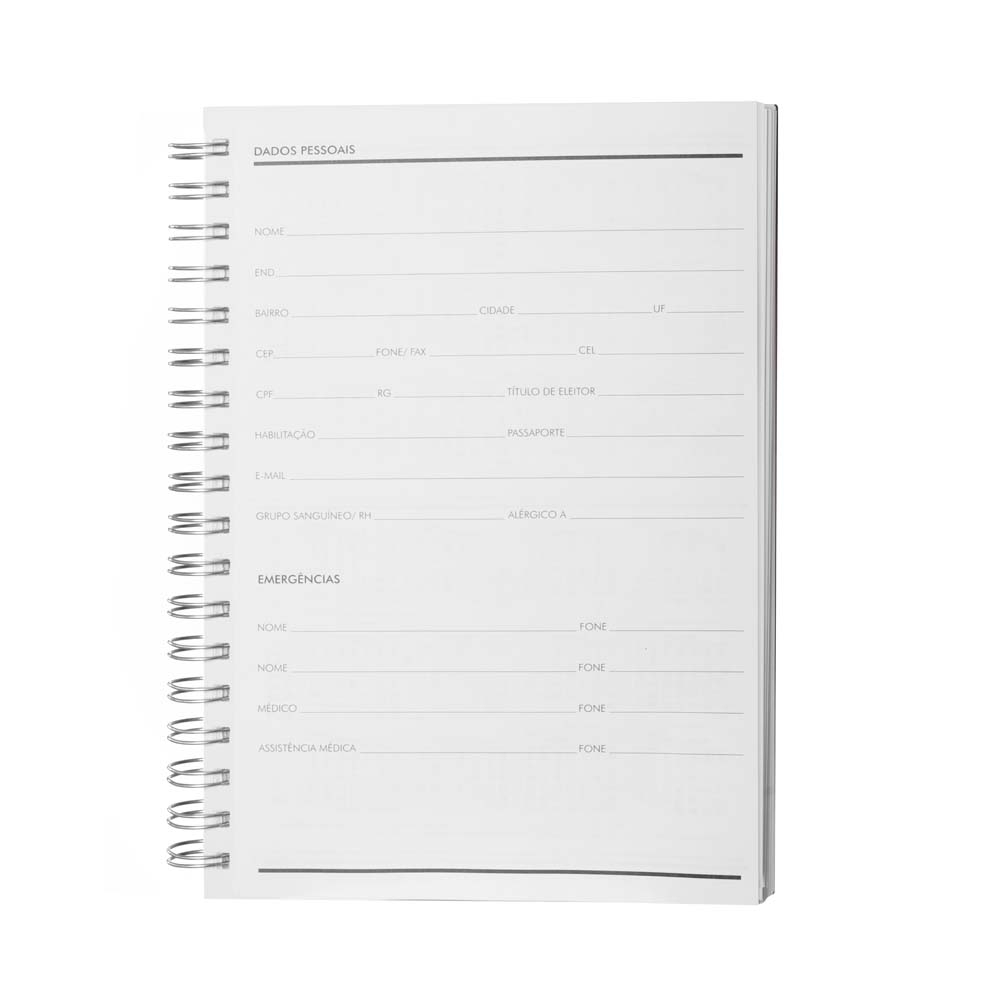 Caderno Planner Capa em PU 24,0 x 18,5