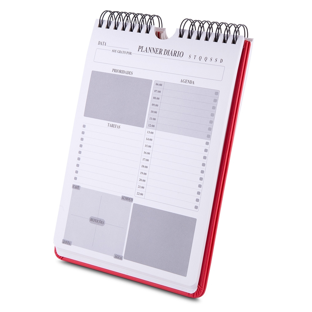 Caderno Planner com Capa em PU 22,5 x 15,7