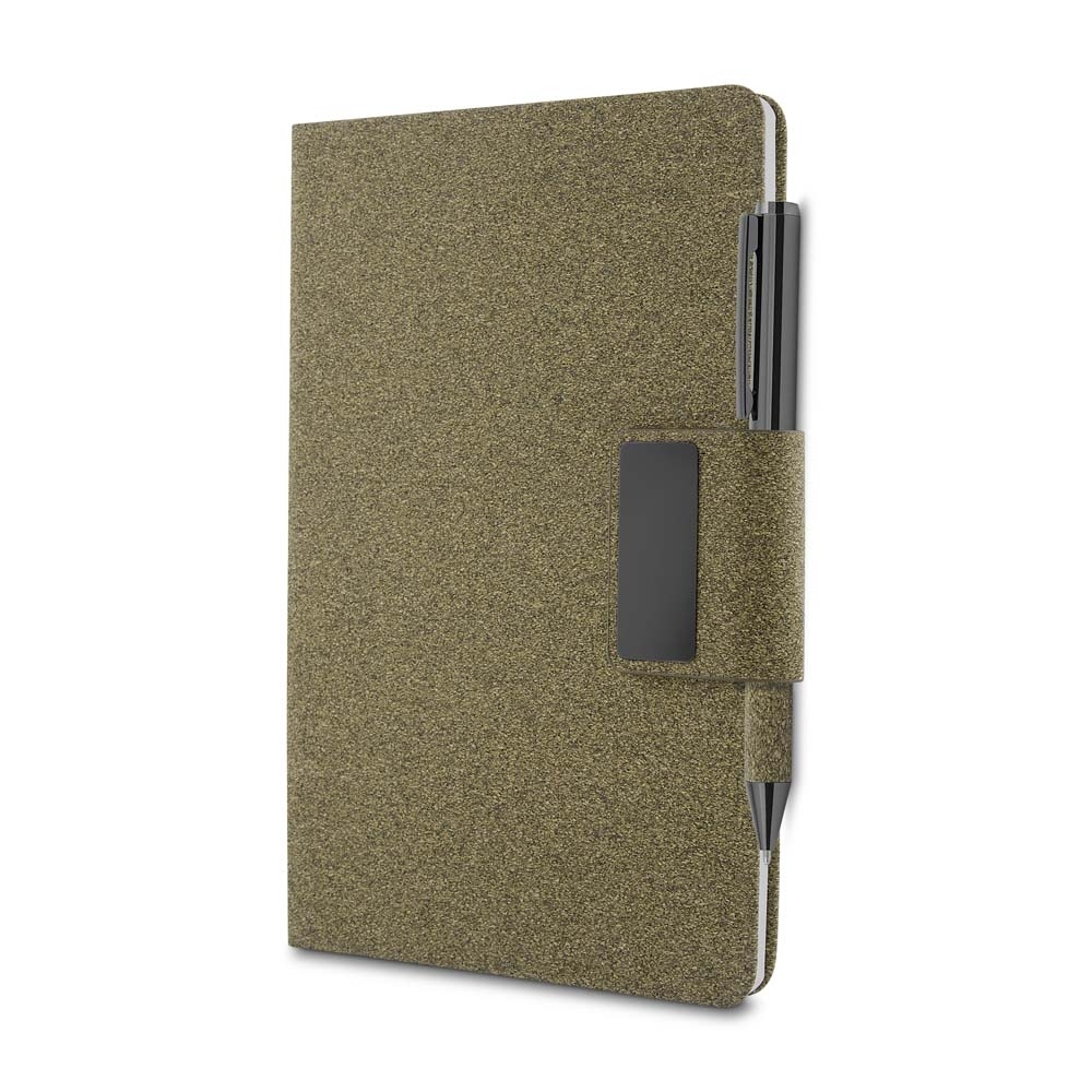 Caderno em PU e Fibra de Café ou Chá 20,7 x 13,2