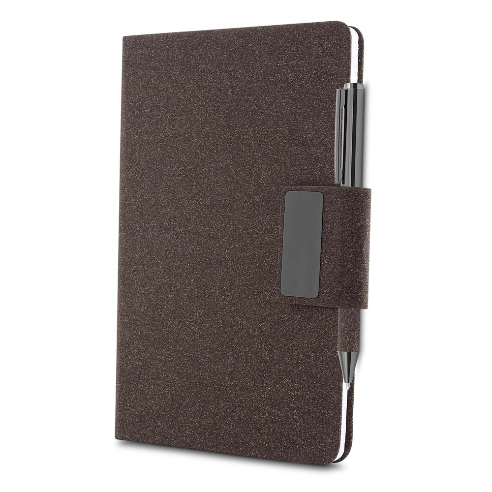 Caderno em PU e Fibra de Café ou Chá 20,7 x 13,2