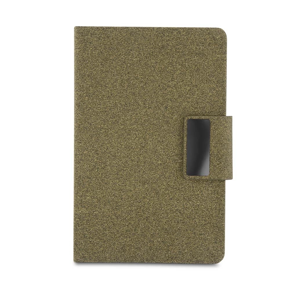Kit Escritório em PU e Fibra de Café ou Chá e Caneta Metálica 20,7 x 13,2