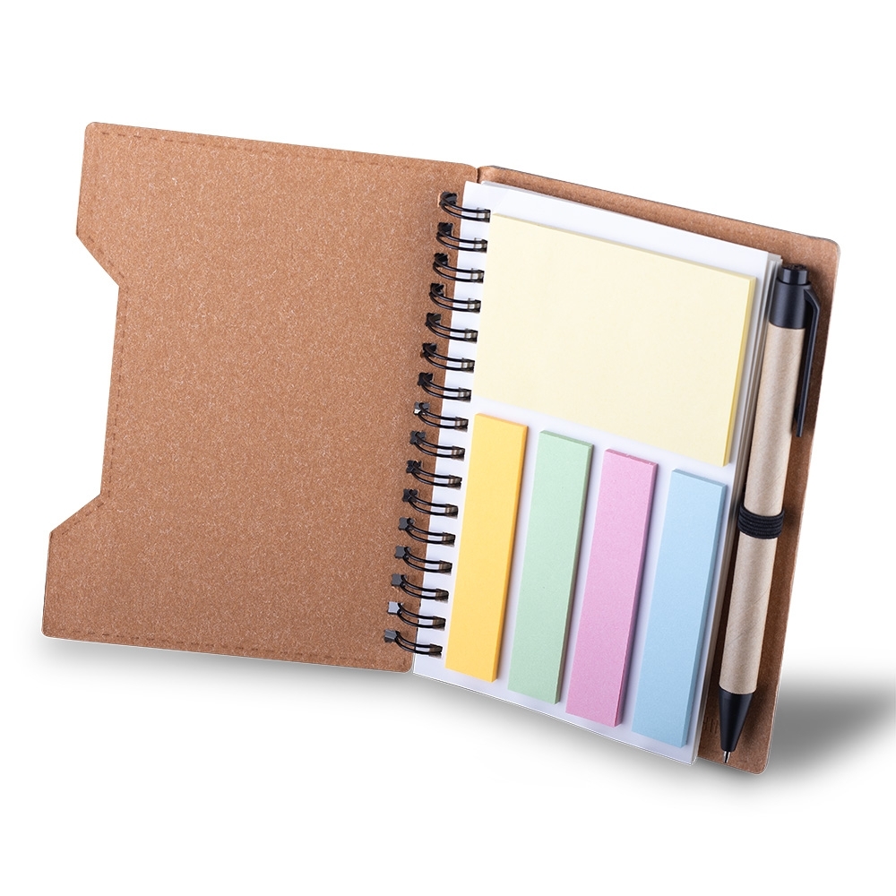 Caderno Capa em Papelão Reciclado c/ Caneta 14,5 x11,0