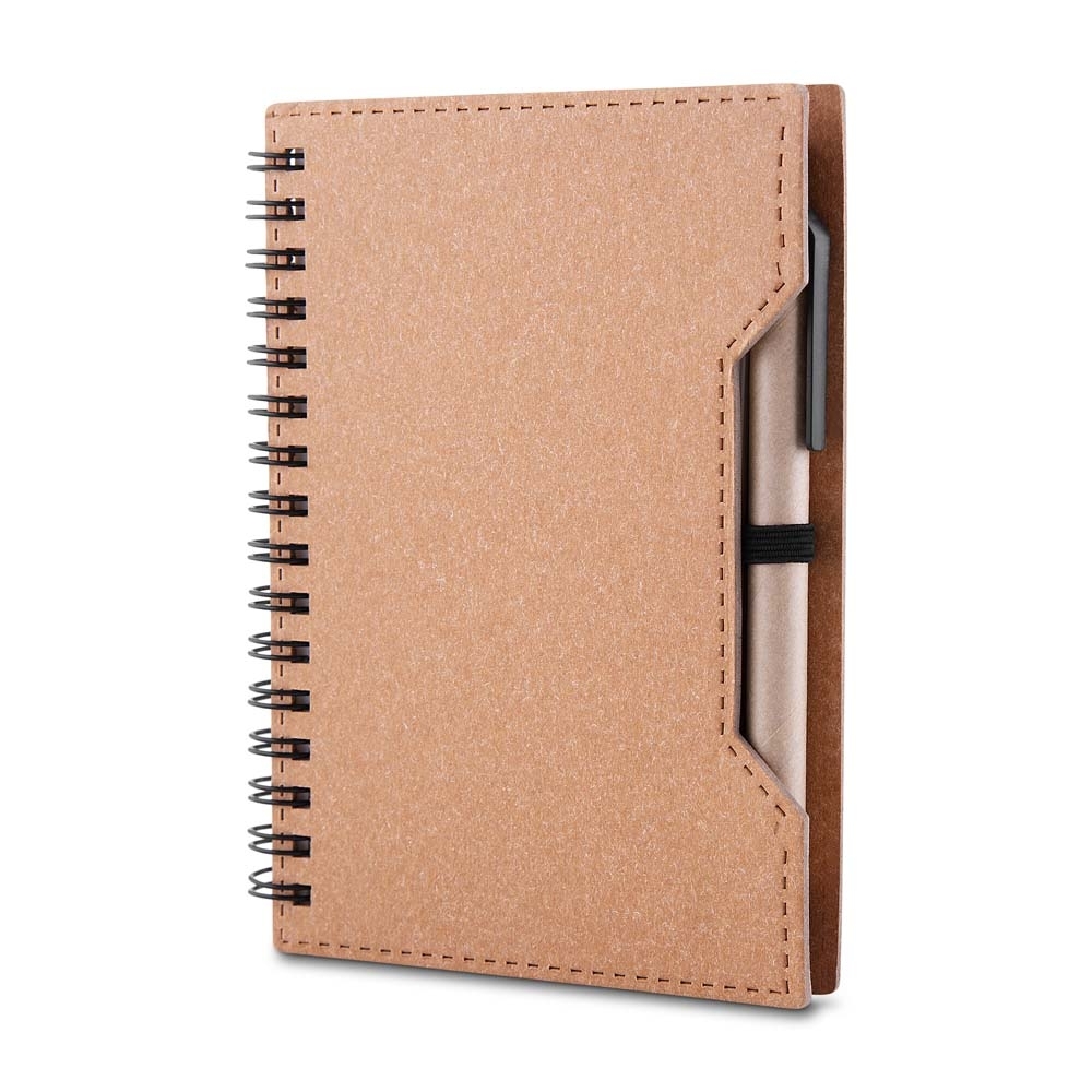 Caderno Capa em Papelão Reciclado c/ Caneta 14,5 x11,0