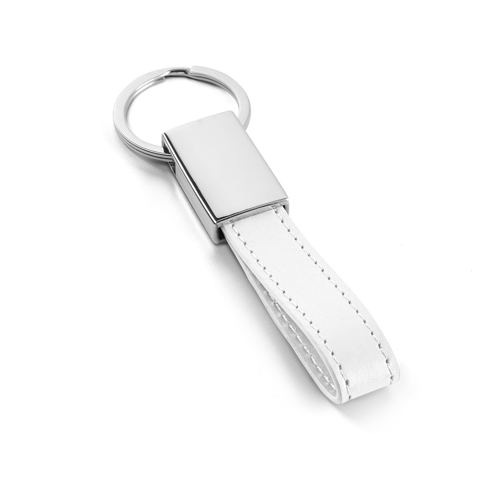  Chaveiro em couro sintético e metal