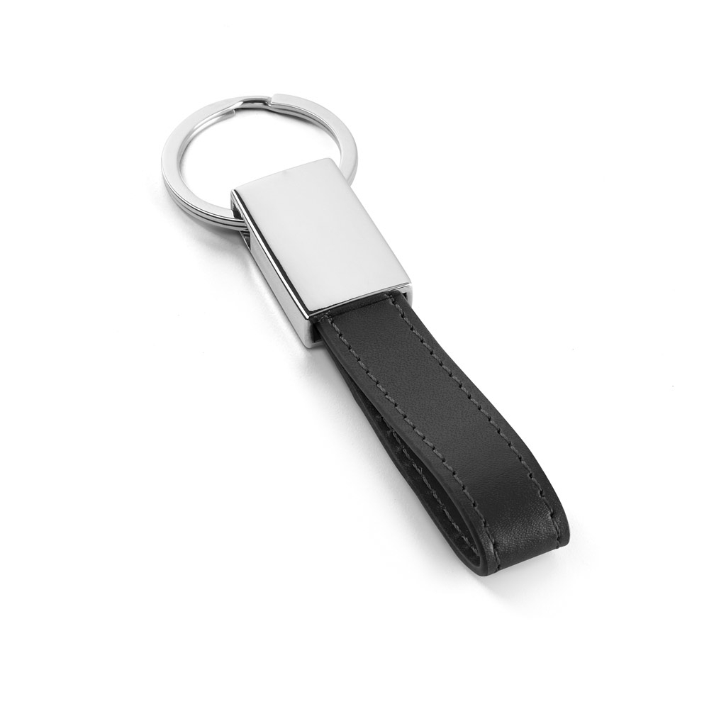  Chaveiro em couro sintético e metal