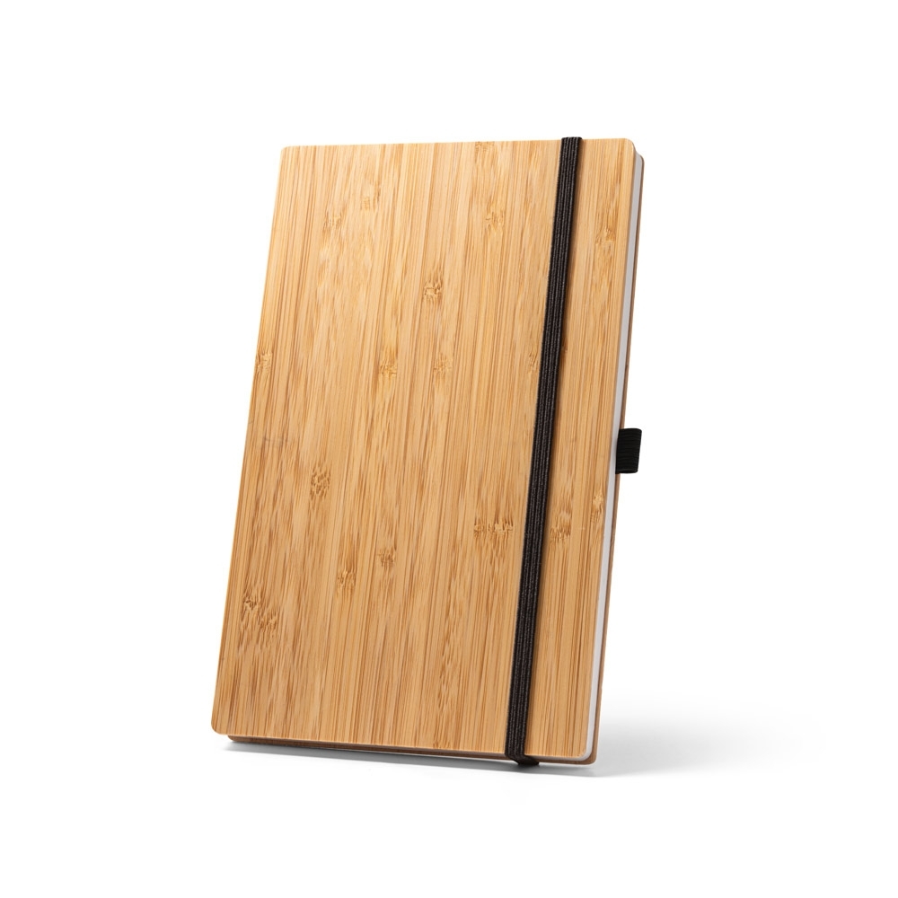 Caderno tipo Moleskine A5 em Placa de Bambu (21x14cm)