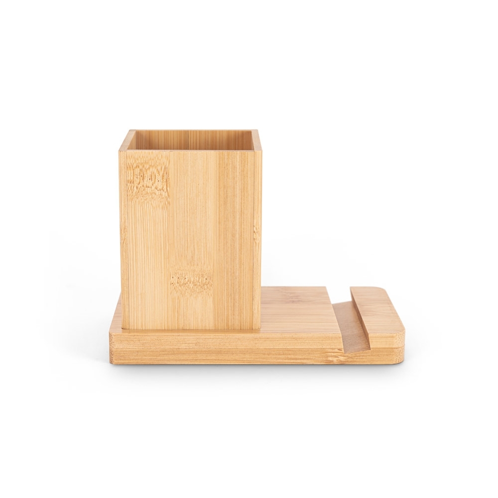 Conjunto suporte para celular e porta lápis