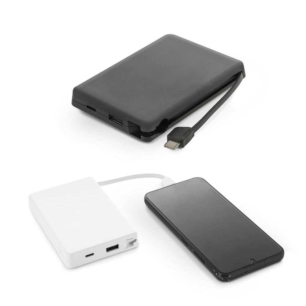 Bateria portátil em ABS 100% reciclado, 10.000 mAh