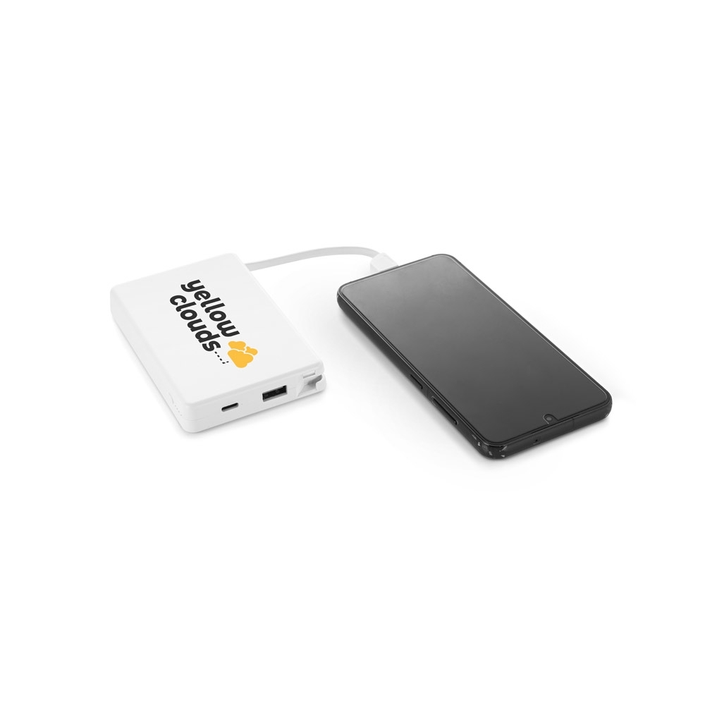 Bateria portátil em ABS 100% reciclado, 10.000 mAh