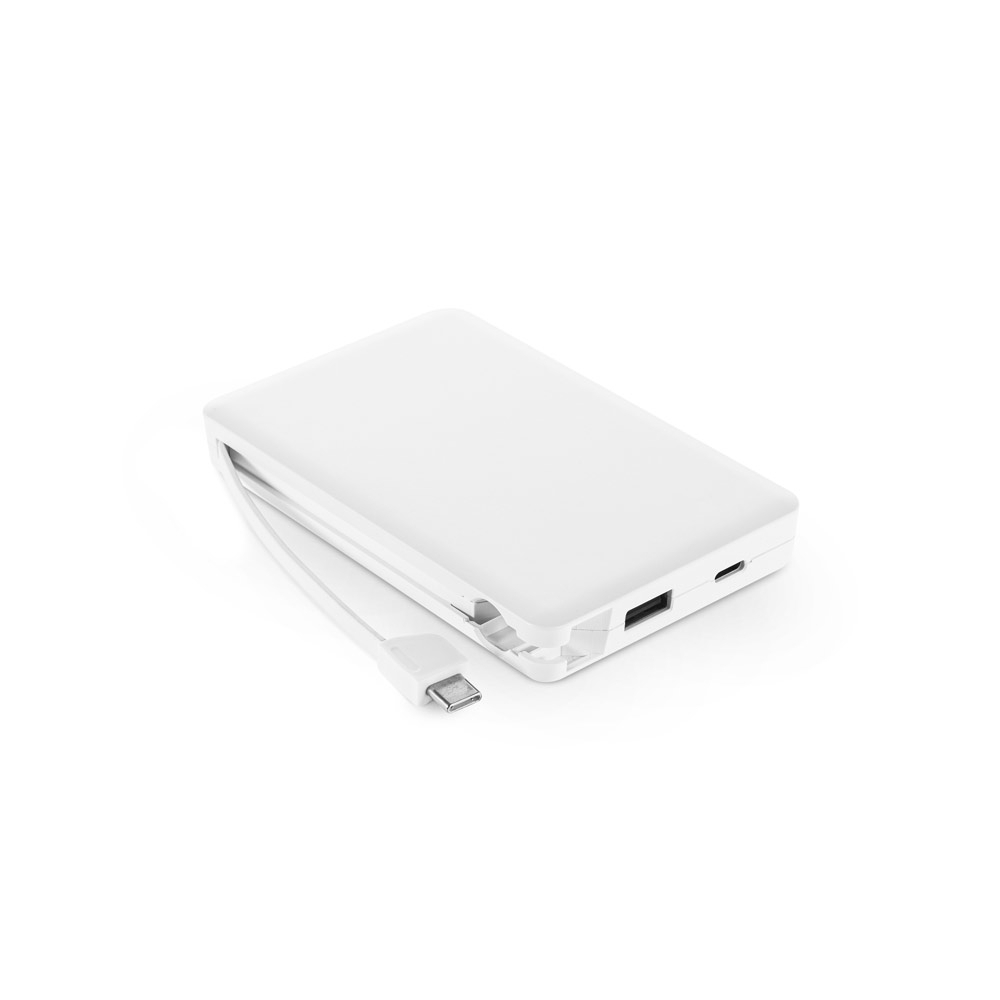 Bateria portátil em ABS 100% reciclado, 10.000 mAh