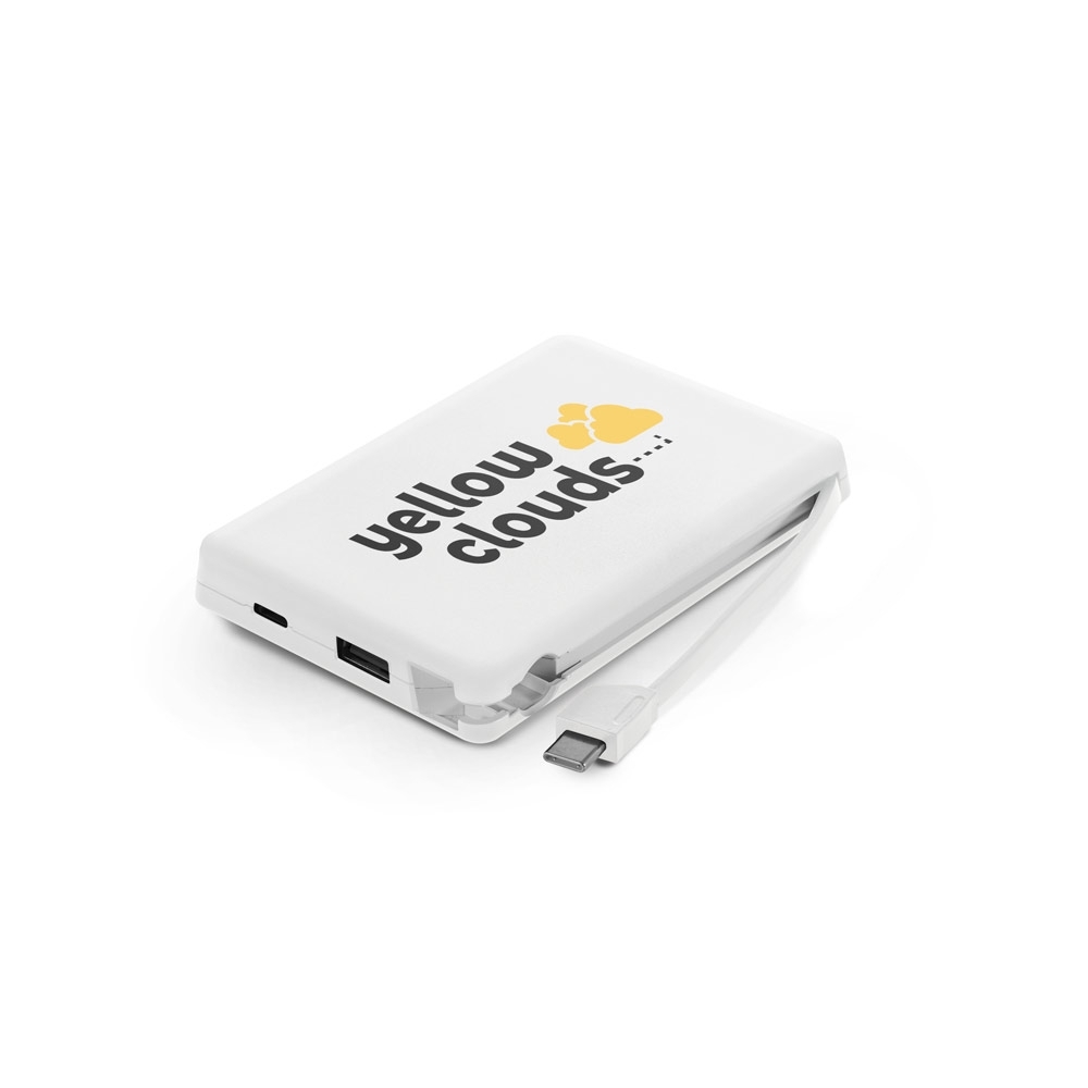 Bateria portátil em ABS 100% reciclado, 10.000 mAh