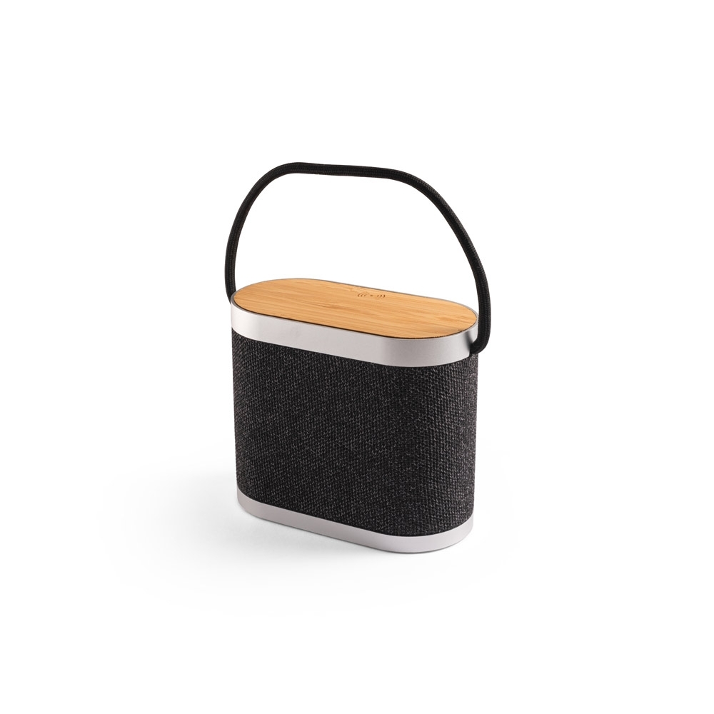 Caixa de som 15W com carregador wireless rápido