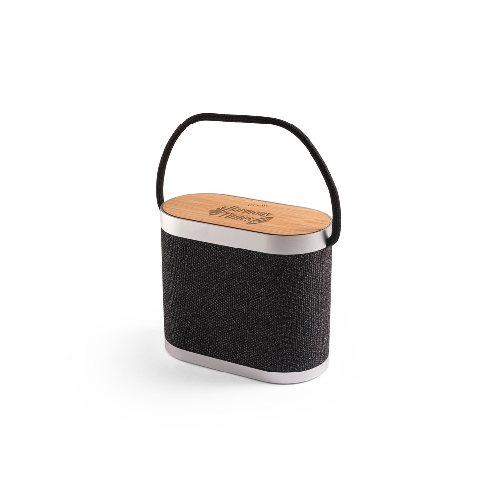 Caixa de som 15W com carregador wireless rápido