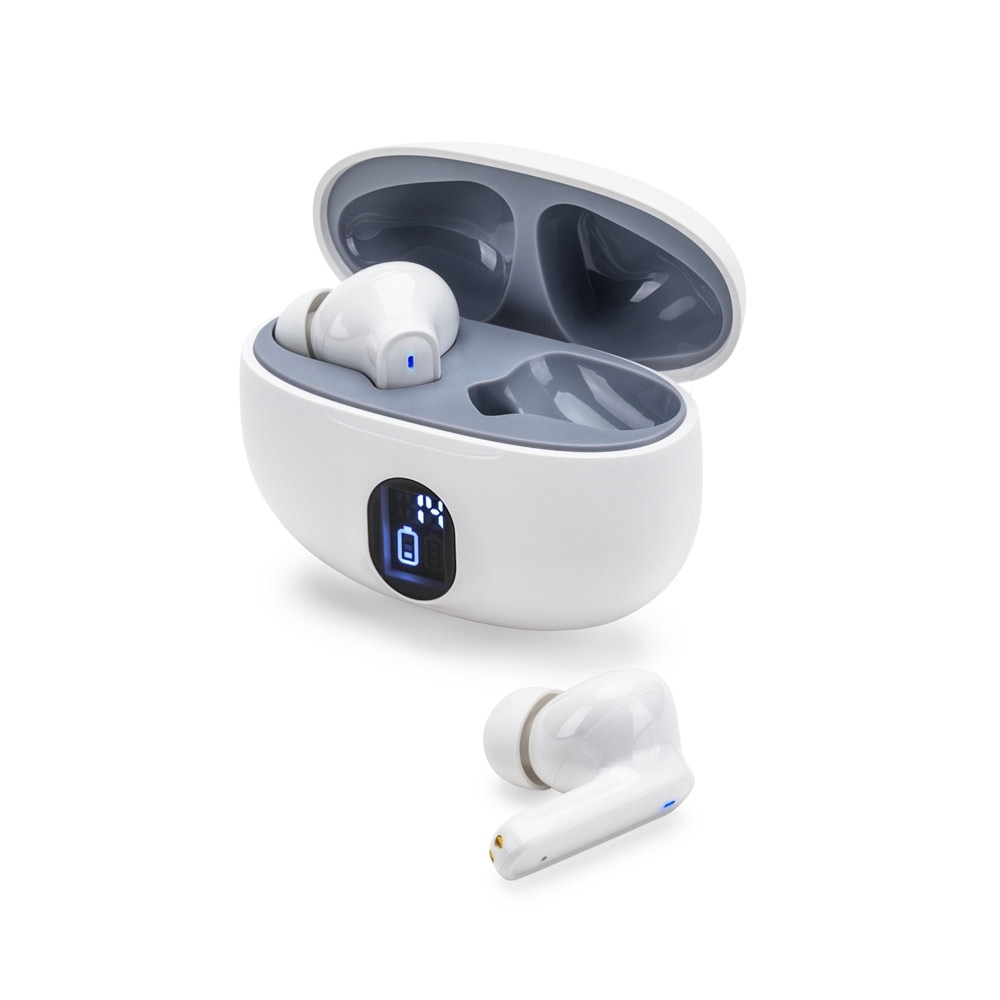 Fones de ouvido wireless em ABS 100% reciclado e autonomia de 4h