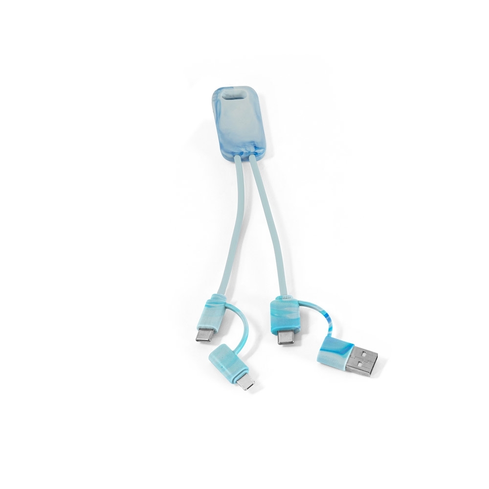 Cabo USB super-rápido 6 em 1 em PET 100% reciclado