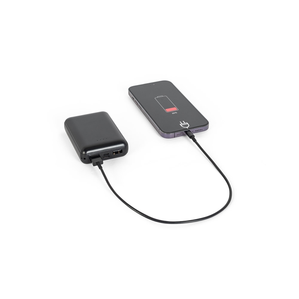 Bateria portátil em ABS 100% reciclado, 10.000 mAh