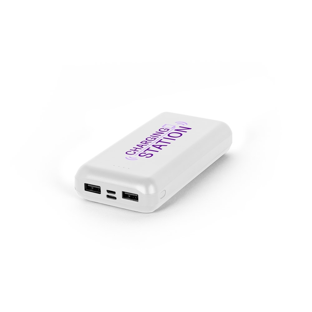 Bateria portátil em ABS 100% reciclado, 20.000 mAh